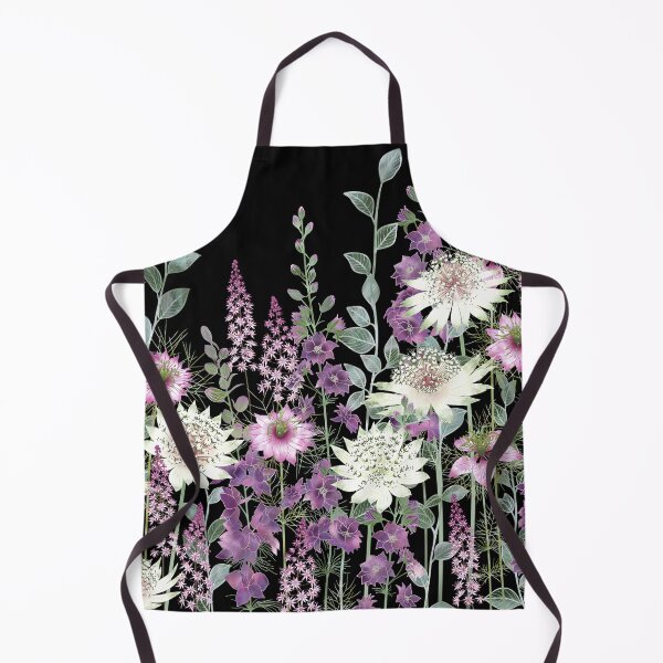 Item preview, Botanical Pink and White Nighttime Flower Garden Meadow designed and sold by Fiona Calder Designs.