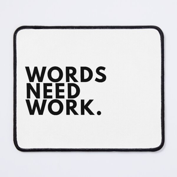 Item preview, Words Need Work Minimal Writer Manifesto Typography Poster designed and sold by PKDWriterMerch.