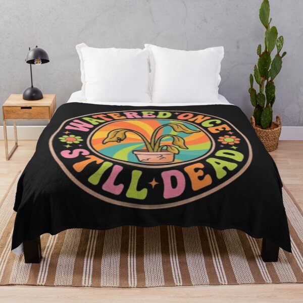Item preview, Watered Once Still Dead Funny Plant Humor Retro Badge Design designed and sold by Antik by Schulz.