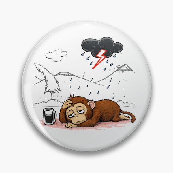Item preview, Depressed Monkey – Mood Cartoon designed and sold by KumarGandhi.
