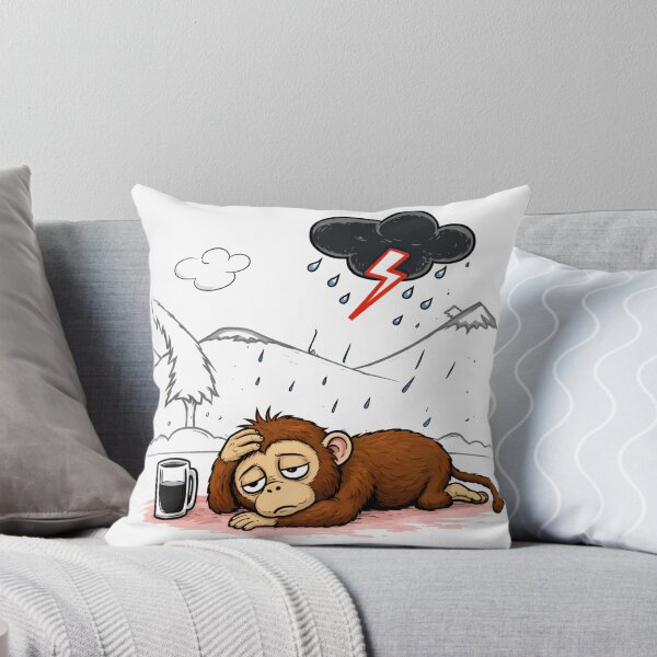 Item preview, Depressed Monkey – Mood Cartoon designed and sold by KumarGandhi.