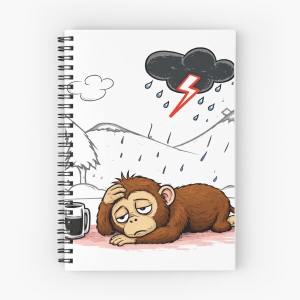 Item preview, Depressed Monkey – Mood Cartoon designed and sold by KumarGandhi.