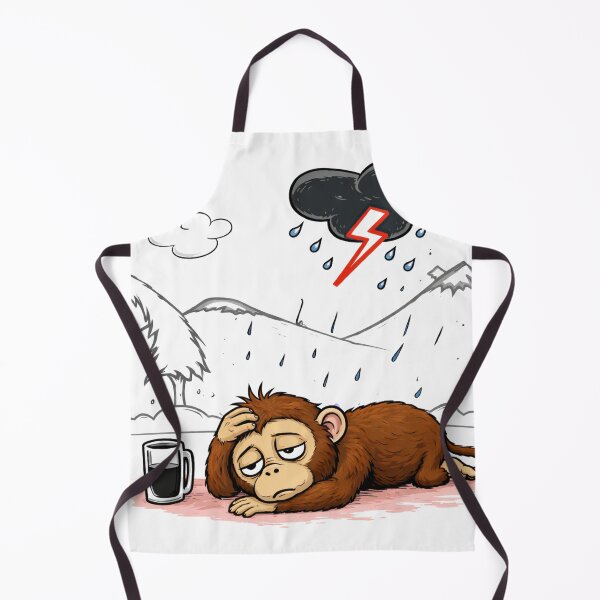 Item preview, Depressed Monkey – Mood Cartoon designed and sold by KumarGandhi.