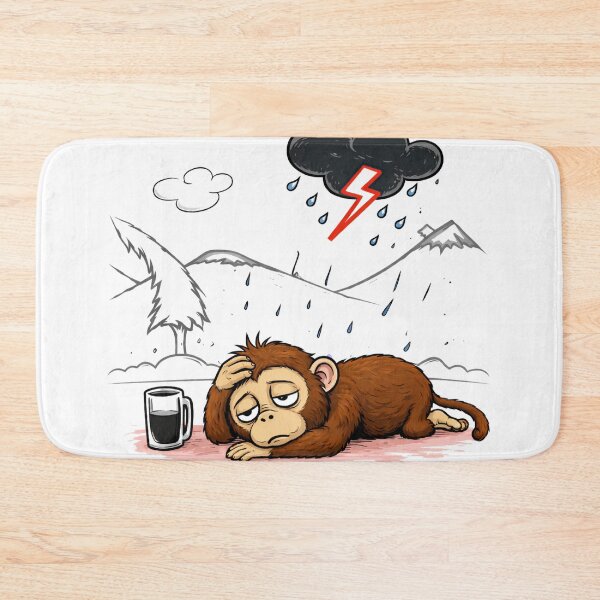 Item preview, Depressed Monkey – Mood Cartoon designed and sold by KumarGandhi.
