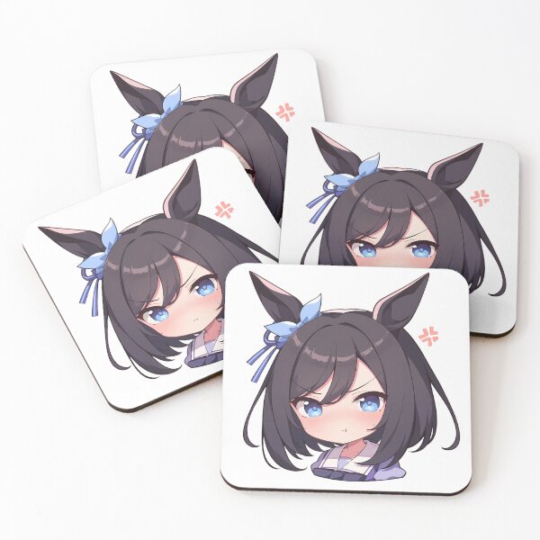 Item preview, Eishin Flash Uma Musume Pretty Derby Chibi Angry Pony Ears designed and sold by 108Recordings.