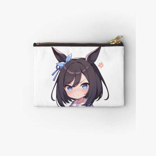 Item preview, Eishin Flash Uma Musume Pretty Derby Chibi Angry Pony Ears designed and sold by 108Recordings.