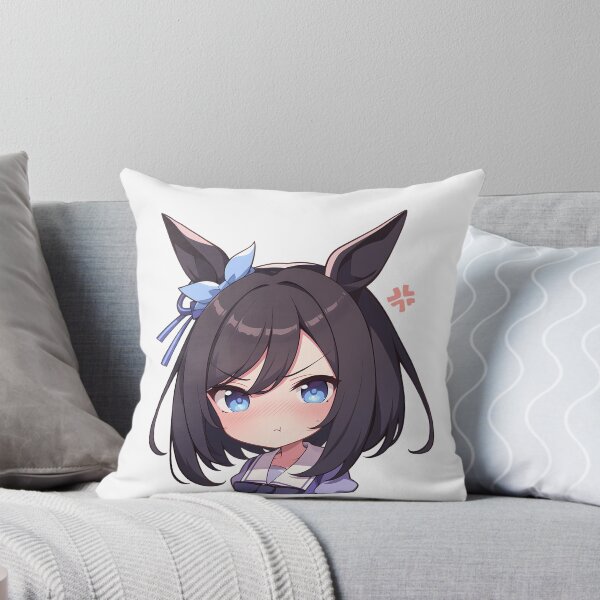 Item preview, Eishin Flash Uma Musume Pretty Derby Chibi Angry Pony Ears designed and sold by 108Recordings.