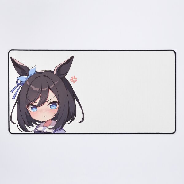 Item preview, Eishin Flash Uma Musume Pretty Derby Chibi Angry Pony Ears designed and sold by 108Recordings.