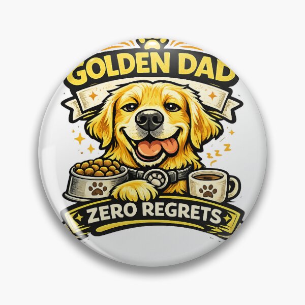 Item preview, Golden Dad Zero Regrets Golden Retriever Gift designed and sold by WildVista.