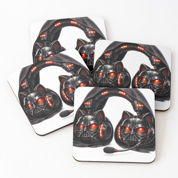 Item preview, Futuristic Gamer Cat Headphones – Psyched Gamer Design designed and sold by LuluLeb.