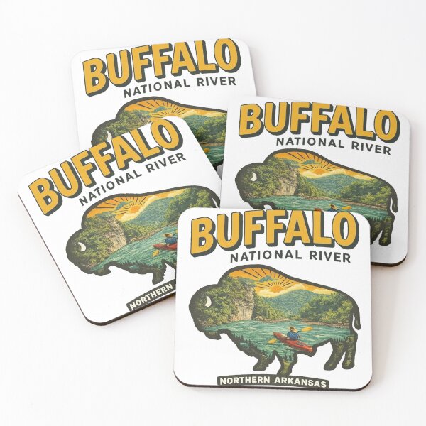 Item preview, Buffalo National River Arkansas USA Vintage Retro Travel Hiking, Camping Adventure Kayaking Lake designed and sold by francous03.