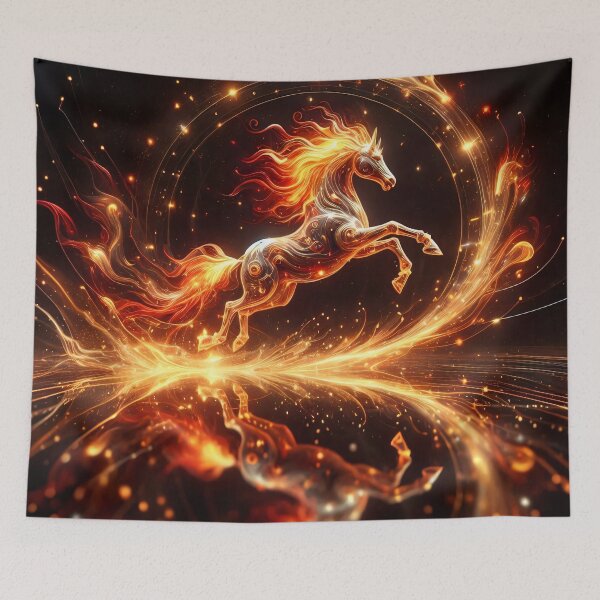 Item preview, Celestial Fire Horse Zodiac Energy designed and sold by AI-Only Creations.
