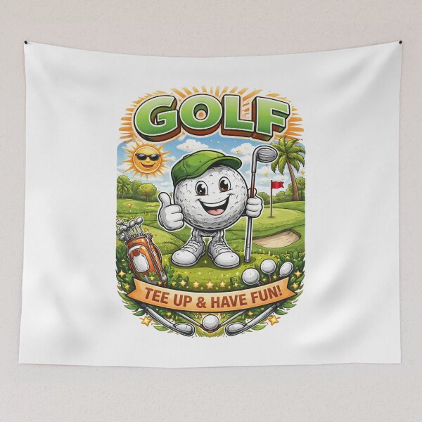 Item preview, Funny Golf Lover Cartoon – Tee Up & Have Fun Golf Design designed and sold by Wear Sculpt.