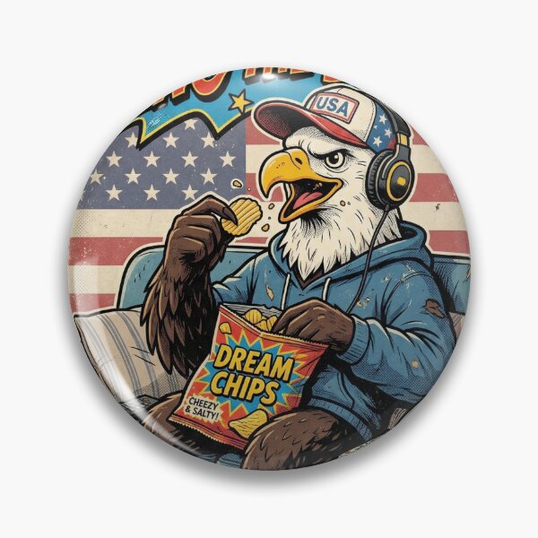 Item preview, Land Of The Free Couch Of The Brave Funny Patriotic Sticker designed and sold by LiamAura.
