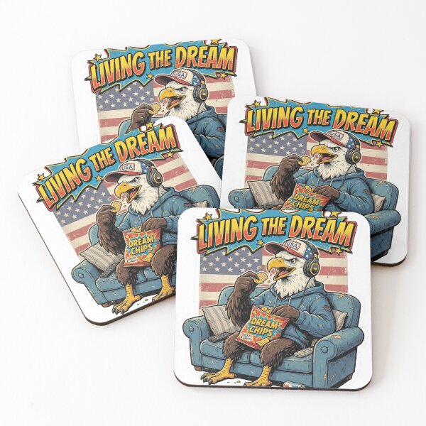 Item preview, Land Of The Free Couch Of The Brave Funny Patriotic Sticker designed and sold by LiamAura.