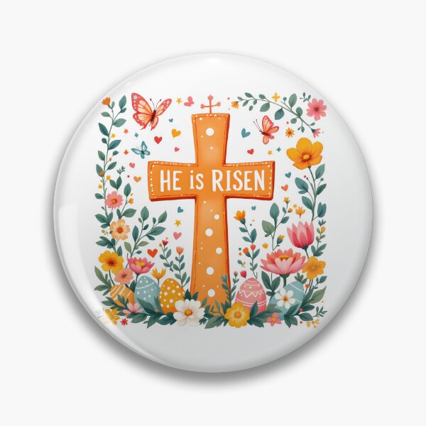 Item preview, He Is Risen Easter Shirt, Christian Easter Cross Shirt designed and sold by treesdesign.