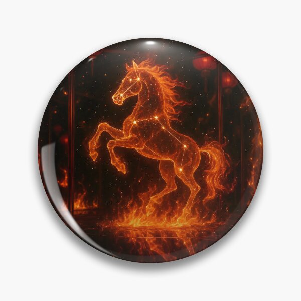 Item preview, Linterna del Caballo de Fuego del Zodiaco Chino designed and sold by AI-Only Creations.