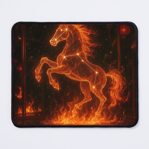 Item preview, Chinese Zodiac Fire Horse Lantern designed and sold by AI-Only Creations.