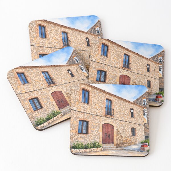 Item preview, Plaça Rectoria de Castellet Watercolor designed and sold by Miradas del Mundo.