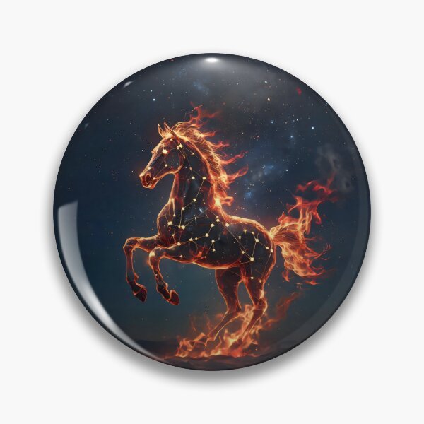 Item preview, Constelación del Caballo de Fuego del zodíaco chino designed and sold by AI-Only Creations.