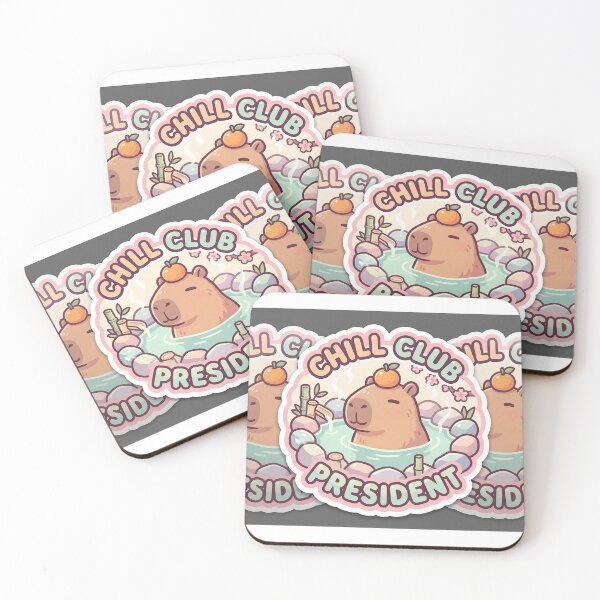 Item preview, Chill Club President Kawaii Capybara Hot Spring designed and sold by R & K Fashions.