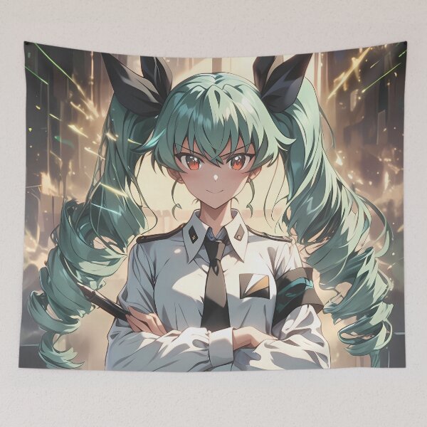 Item preview, Anchovy Girls Und Panzer Confident Twin Tails Spark designed and sold by 108Recordings.