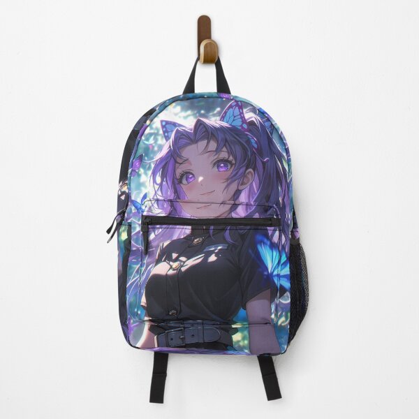 Item preview, Kanao Tsuyuri Demon Slayer Serene Butterfly Forest Portrait designed and sold by 108Recordings.