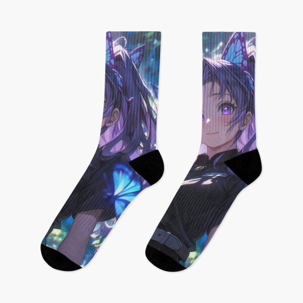 Item preview, Kanao Tsuyuri Demon Slayer Serene Butterfly Forest Portrait designed and sold by 108Recordings.