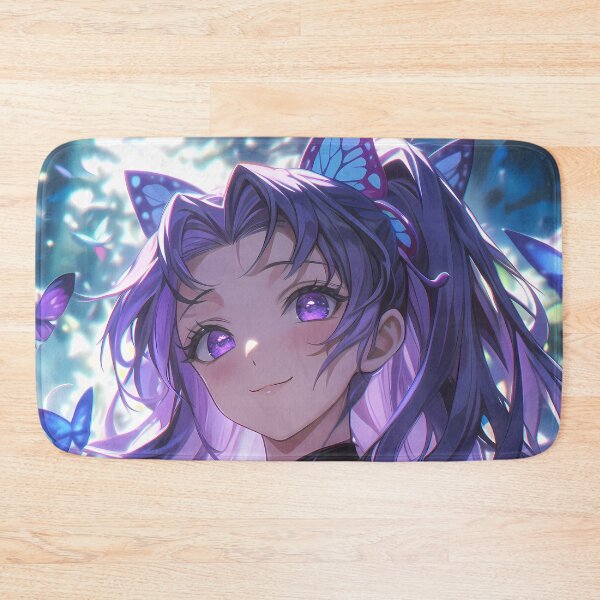 Item preview, Kanao Tsuyuri Demon Slayer Serene Butterfly Forest Portrait designed and sold by 108Recordings.
