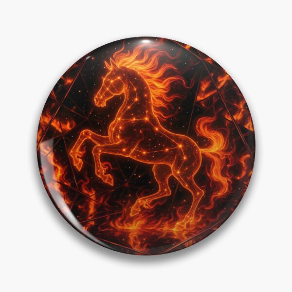 Item preview, Constelación del Caballo de Fuego del Zodíaco Chino designed and sold by AI-Only Creations.