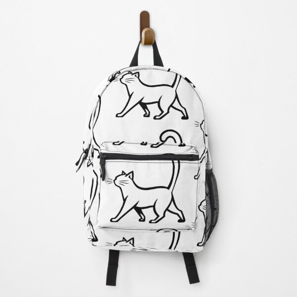 Item preview, Minimalist Cat Line Art Cute Walking Cat Outline Design designed and sold by timizar.