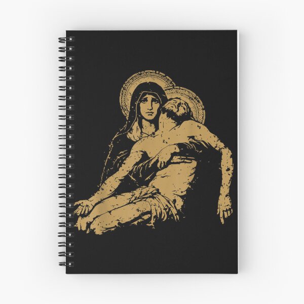 Item preview, Sacred Heart Mother Mary Holding Jesus Golden Pietà Renaissance Religious Fine Art designed and sold by EricCotanori.