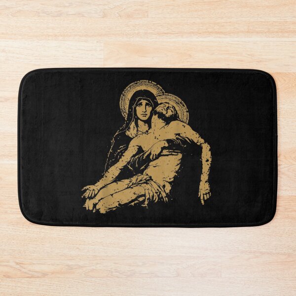 Item preview, Sacred Heart Mother Mary Holding Jesus Golden Pietà Renaissance Religious Fine Art designed and sold by EricCotanori.