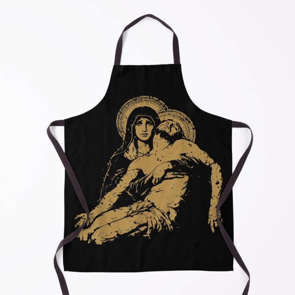 Item preview, Sacred Heart Mother Mary Holding Jesus Golden Pietà Renaissance Religious Fine Art designed and sold by EricCotanori.