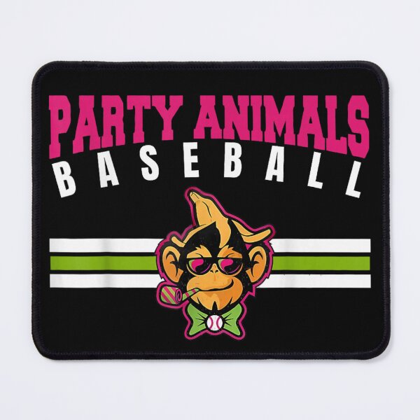 Item preview, Party Animals Baseball Banana Monkey With Sunglasses And Bowtie Vibrant Sports Art designed and sold by LakenDraphil.
