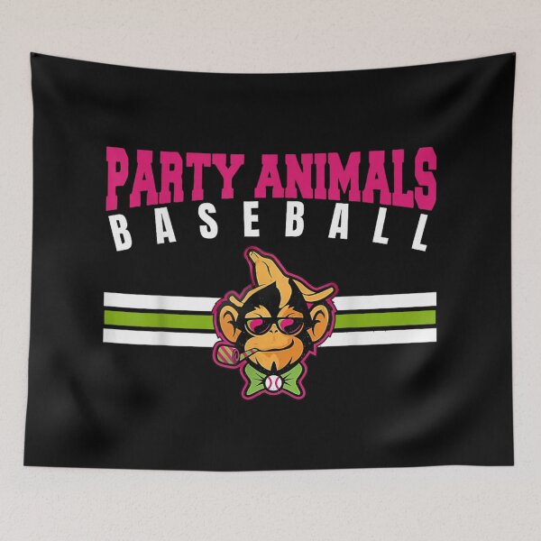 Item preview, Party Animals Baseball Banana Monkey With Sunglasses And Bowtie Vibrant Sports Art designed and sold by LakenDraphil.
