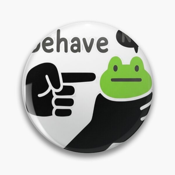Item preview, Behave No Frog Meme - Funny Chaos Frog Sticker designed and sold by JossDesign15.