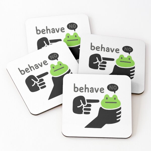 Item preview, Behave No Frog Meme - Funny Chaos Frog Sticker designed and sold by JossDesign15.