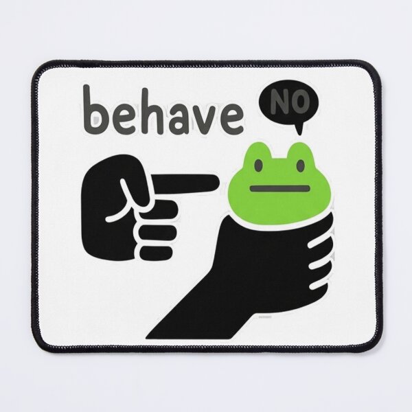 Item preview, Behave No Frog Meme - Funny Chaos Frog Sticker designed and sold by JossDesign15.