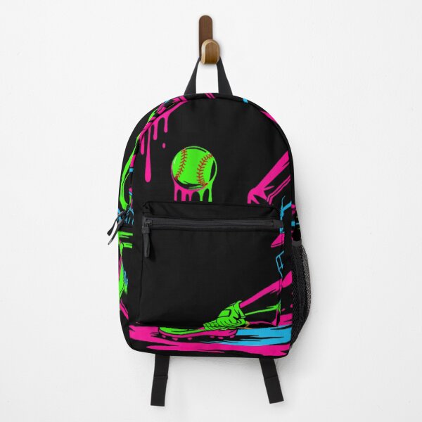 Item preview, Vibrant Neon Softball Female Batter Hitting Ball Aesthetic Drip Paint Sports Art designed and sold by EricCotanori.