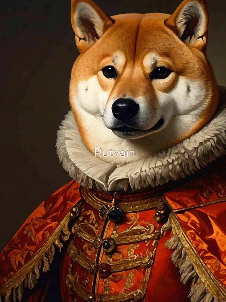 Thumbnail 4 of 4, iPhone Case, Royal Shiba Inu Renaissance Portrait designed and sold by Rutvain.
