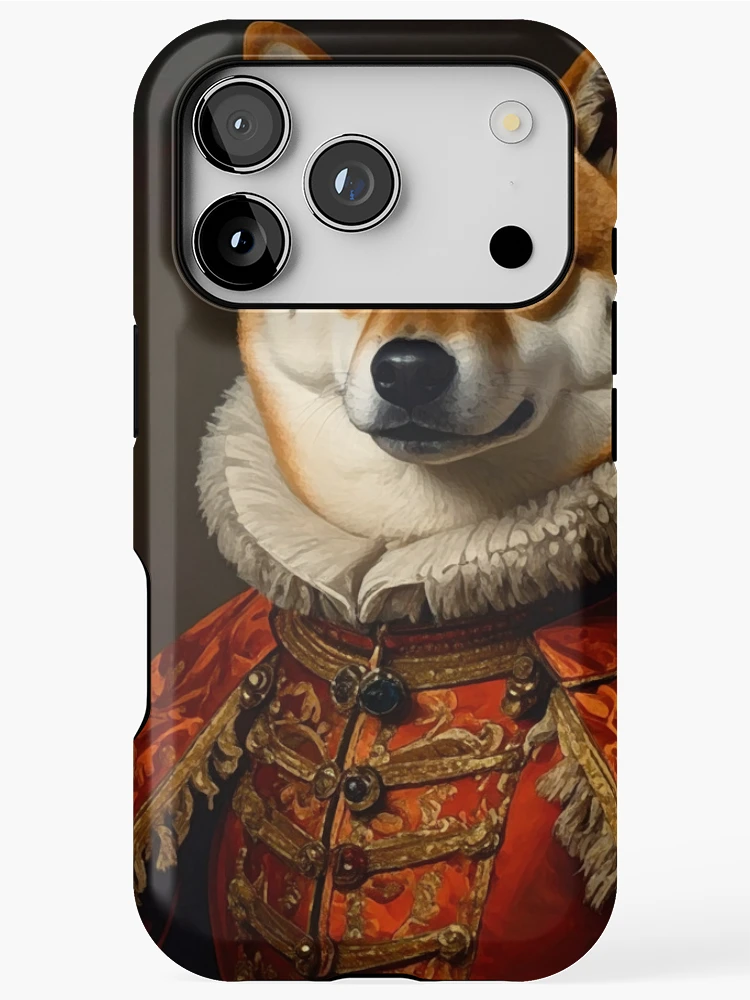 Thumbnail 1 of 4, iPhone Case, Royal Shiba Inu Renaissance Portrait designed and sold by Rutvain.