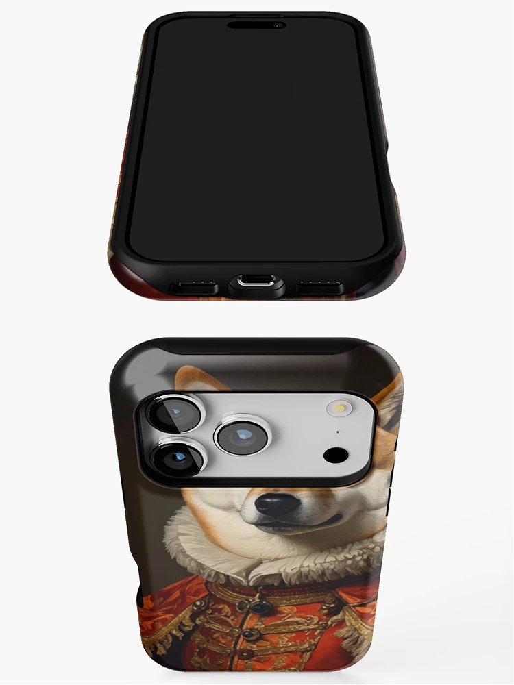 Thumbnail 3 of 4, iPhone Case, Royal Shiba Inu Renaissance Portrait designed and sold by Rutvain.