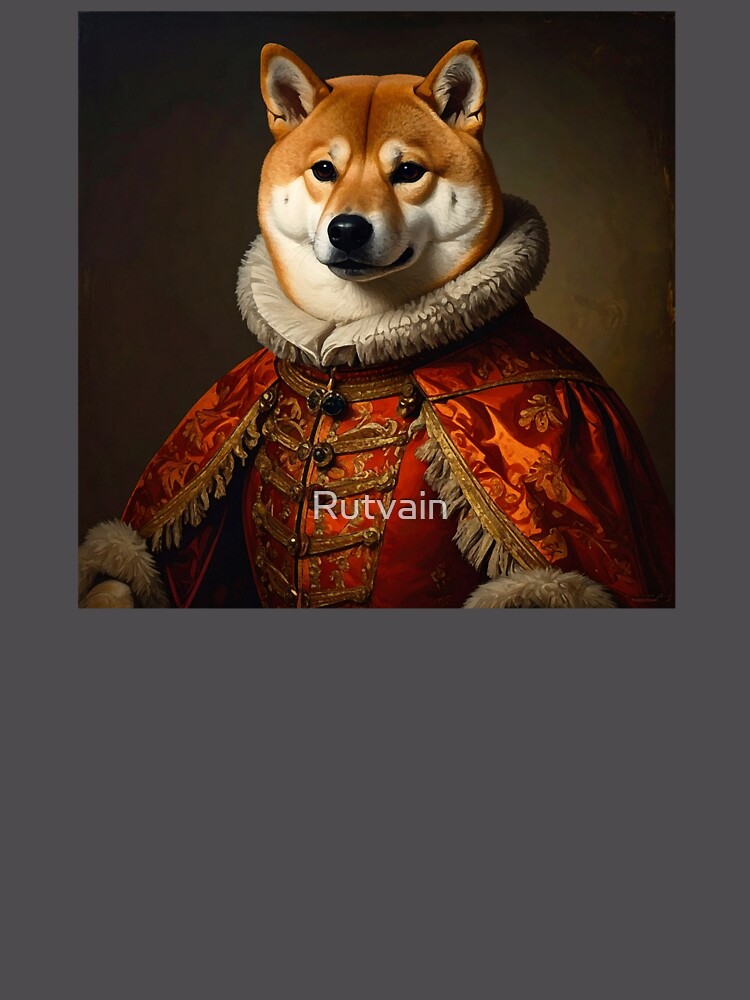 Thumbnail 6 of 6, Premium Oversized Sweatshirt, Royal Shiba Inu Renaissance Portrait designed and sold by Rutvain.