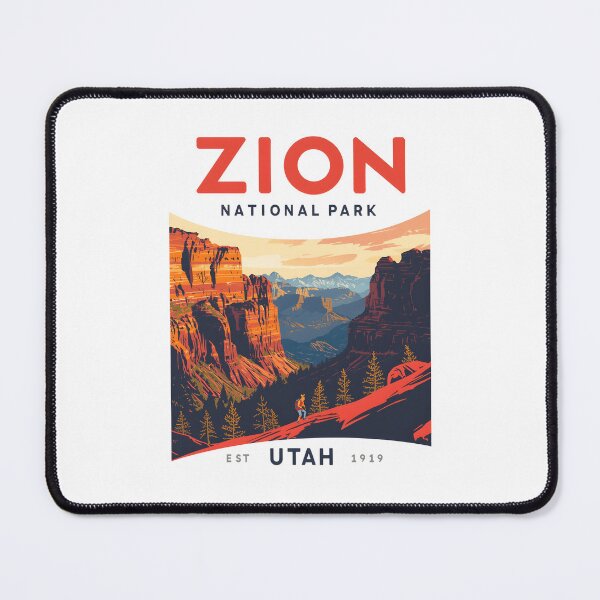 Item preview, A Pop Art Travel Print of Zion National Park - Utah  designed and sold by StudioRedKoala.