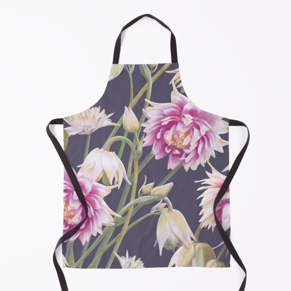 Item preview, Botanical Nora Barlow Aquilegia Flowers designed and sold by Fiona Calder Designs.