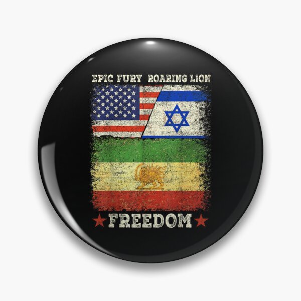 Item preview, Epic Fury Roaring Lion Freedom Flag USA Israel Iran Sun And Lion Art designed and sold by EricCotanori.