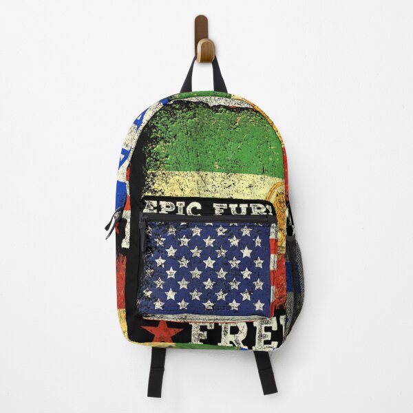 Item preview, Epic Fury Roaring Lion Freedom Flag USA Israel Iran Sun And Lion Art designed and sold by EricCotanori.