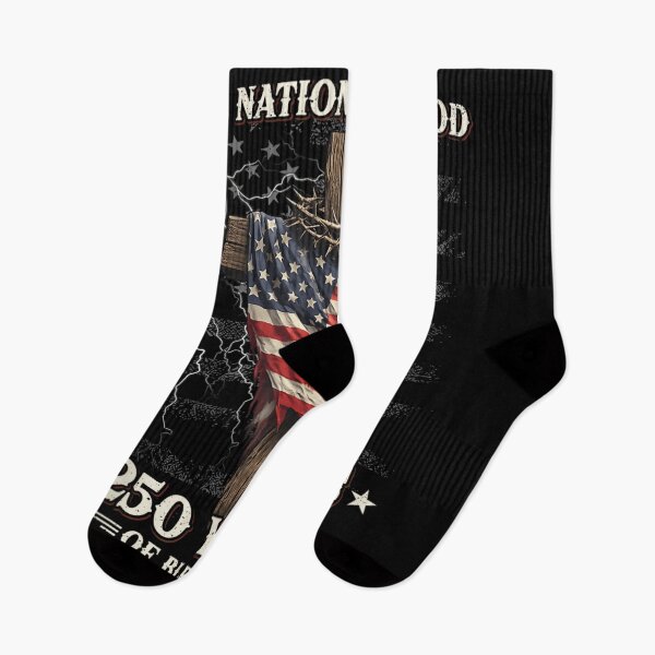 Item preview, One Nation Under God 250 Years Of Blessings American Flag Christian Cross designed and sold by LakenDraphil.