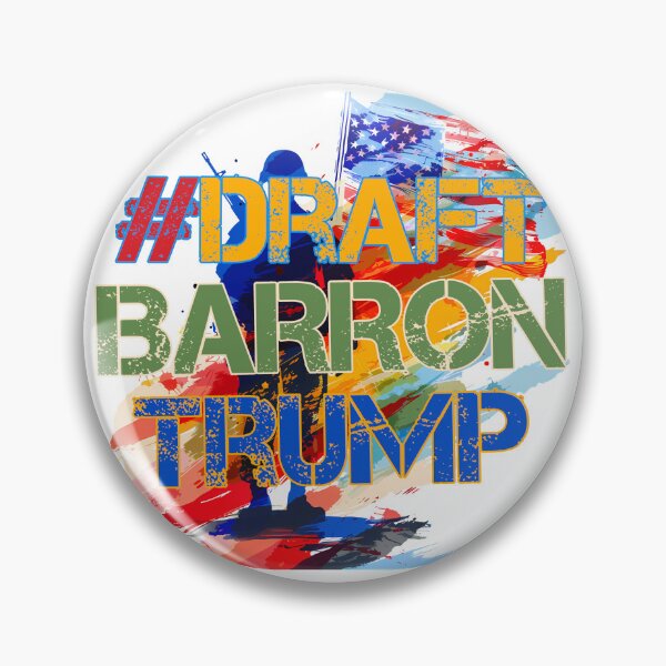 Item preview, #DraftBarronTrump Graffiti Meme - Patriotic Political Art Print designed and sold by DesignArtist.ia.